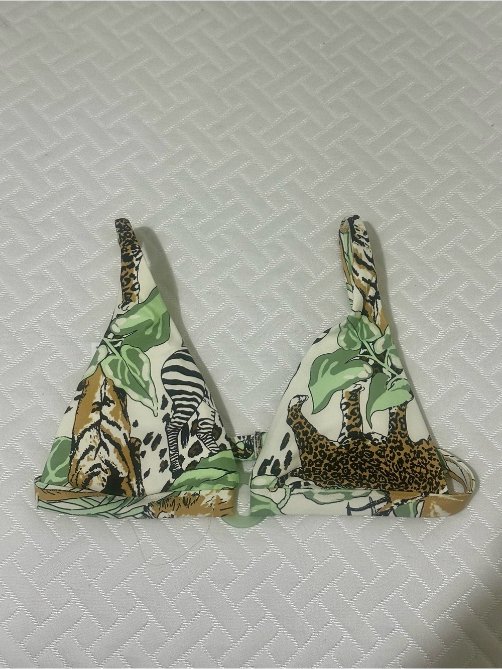 Animal Print Triangle Bikini Top Aerie
